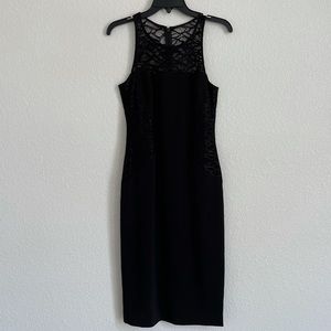 JAYGODFREY black lace detail dress